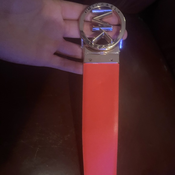 Reversible MK belt orange and monogram MK - Picture 2 of 3